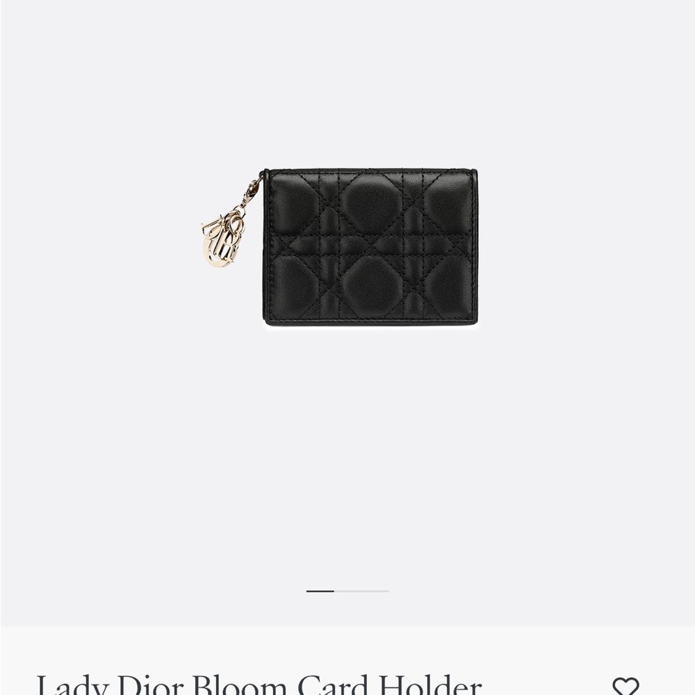 Lady Dior Black Bloom Card Holder